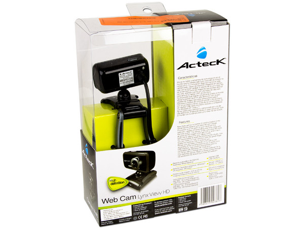 Cámara Web Acteck Lynx View HD ATW-1200, 720p,  micrófono integrado, USB.