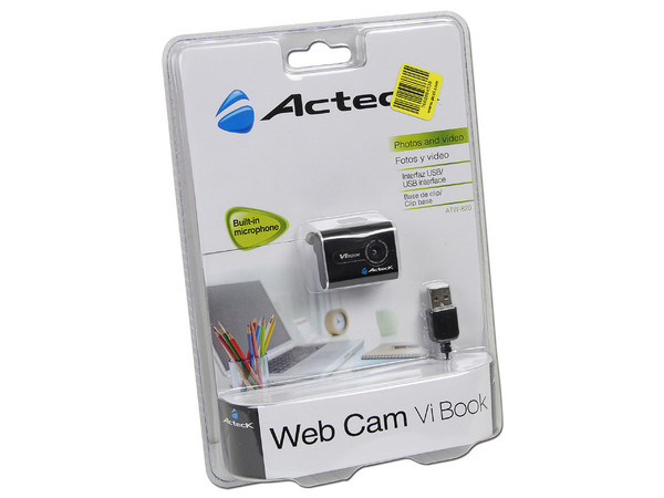 Cámara Web Acteck Vi Book ATW820 para Notebooks, Microfono integrado, USB.