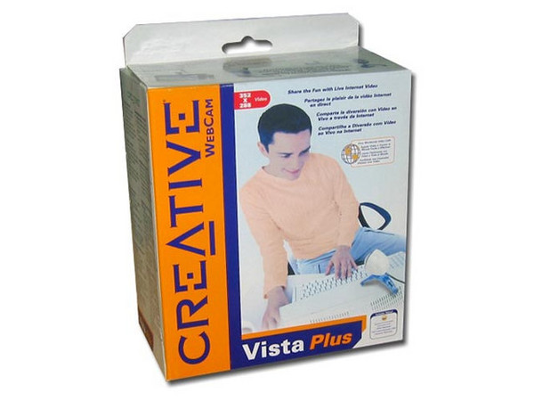 Creative WebCam Vista Plus, resolución 352x288, Interfase USB.