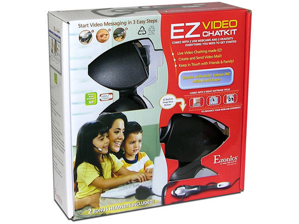 Cámara Web Ezonics VideoChat Kit, USB. Color Negro