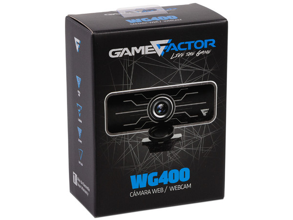 Cámara Web Game Factor WG400, 1080p con Micrófono integrado.