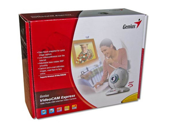Cámara Web Express Genius, base ajustable rota 360º, USB