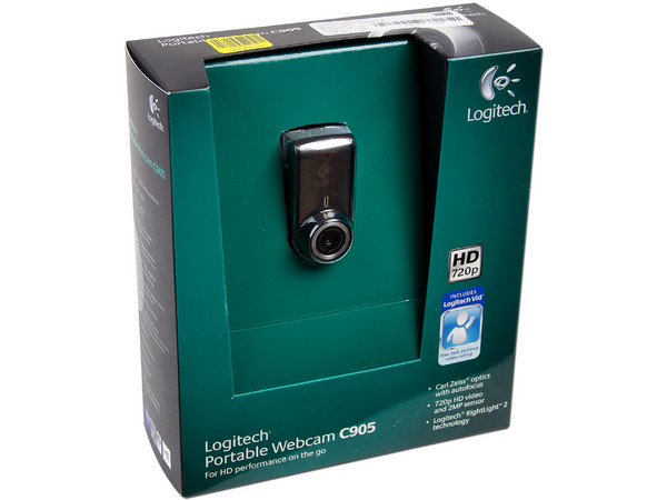 Cámara Web Logitech C905, Video 720p, Resolución de hasta 1600 x 1200, Micrófono integrado, USB.