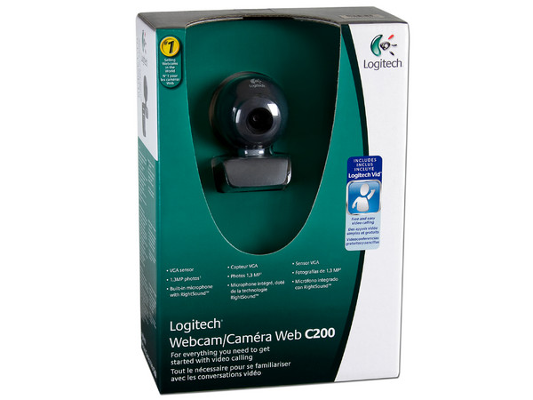 Cámara Web Logitech C200 para Notebooks, Resolución de 640x480, USB