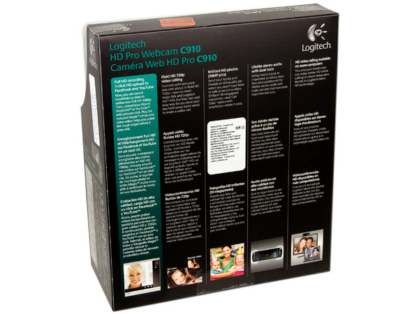 Cámara Web HD Logitech Pro C910, Video Full HD 1080p, Micrófono doble integrado, USB.
