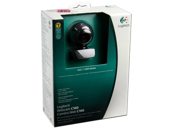 Cámara Web Logitech C160 para Notebooks, Resolución de 640x480, USB