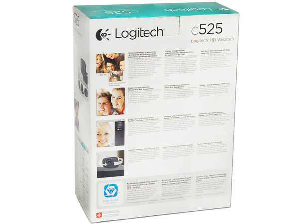 Cámara Web HD Logitech C525, Video 720p, Micrófono integrado, USB.