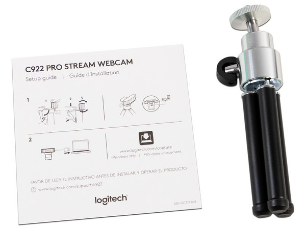 Cámara Web Logitech Pro Stream C922 Video Full HD 1080p, Micrófono doble integrado, USB.