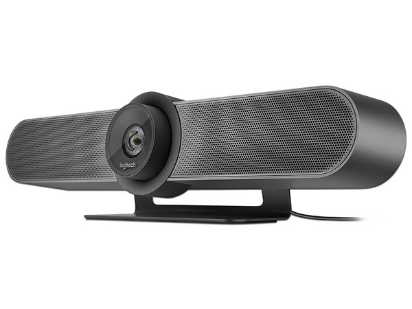 Sistema de videoconferencia Logitech MeetUp para salas medianas, con cámara 4K, con micrófono de extensión.