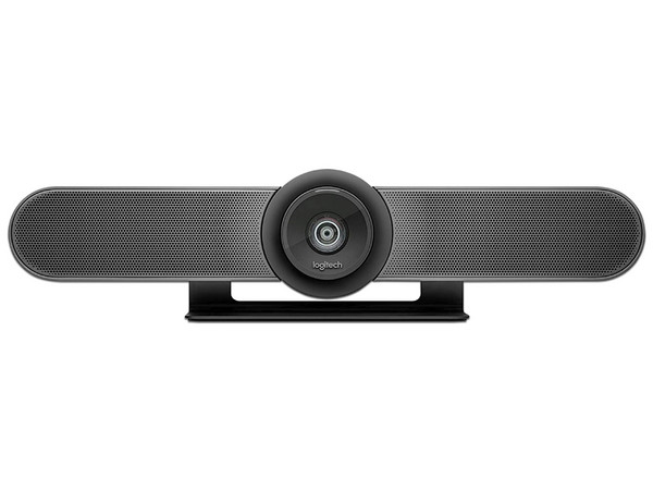 Sistema de videoconferencia Logitech MeetUp para salas medianas, con cámara 4K, con micrófono de extensión.