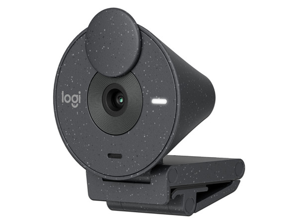Cámara Web Logitech Brio 300, Video Full HD 1080p, Micrófono Integrado, USB-C. Color Gris.