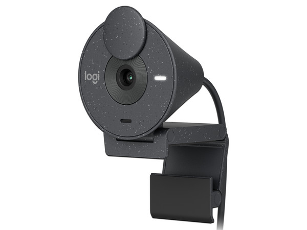 Cámara Web Logitech Brio 300, Video Full HD 1080p, Micrófono Integrado, USB-C. Color Gris.
