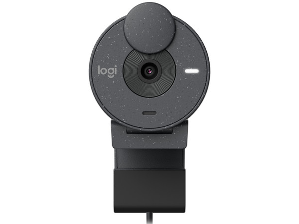 Cámara Web Logitech Brio 300, Video Full HD 1080p, Micrófono Integrado, USB-C. Color Gris.