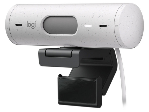 Cámara Web Logitech Brio 500, Video Full HD 1080p, Micrófono integrado, USB-C. Color Blanco.