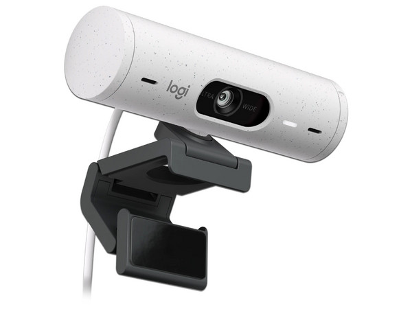 Cámara Web Logitech Brio 500, Video Full HD 1080p, Micrófono integrado, USB-C. Color Blanco.