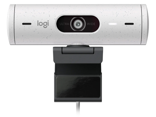 Cámara Web Logitech Brio 500, Video Full HD 1080p, Micrófono integrado, USB-C. Color Blanco.