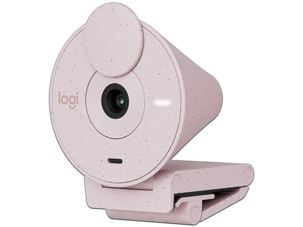 Cámara Web Logitech Brio 300, USB-C, Full HD 1080p, 2MP, Color Rosa.