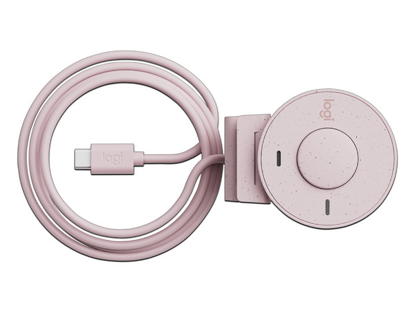 Cámara Web Logitech Brio 300, USB-C, Full HD 1080p, 2MP, Color Rosa.