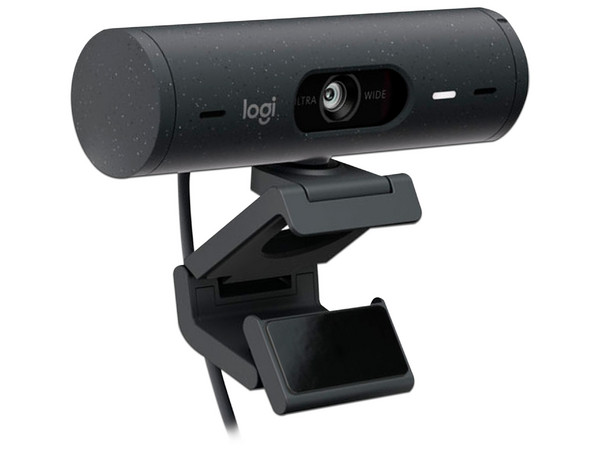 Cámara web Logitech BRIO 505, USB-C, Full HD de 1080p, Corrección de luz, Encuadre automático, Certificación para Microsoft Teams, Zoom, Google Meet.