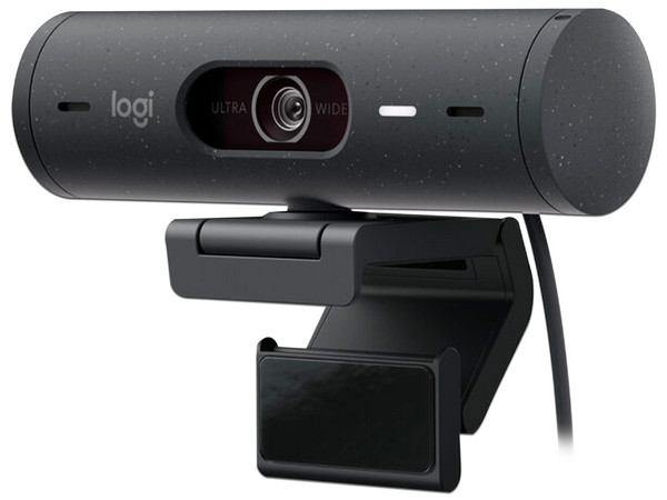 Cámara web Logitech BRIO 505, USB-C, Full HD de 1080p, Corrección de luz, Encuadre automático, Certificación para Microsoft Teams, Zoom, Google Meet.