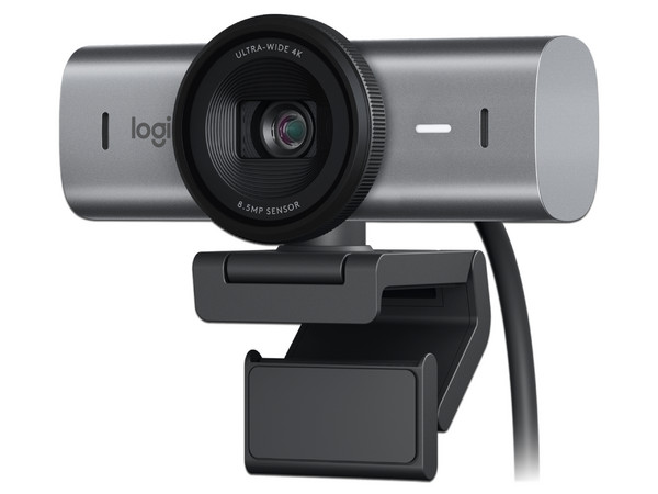 Cámara Web Logitech MX Brio Pro 700, Resolución UHD 4K (3840 x 2160 ), Micrófono dual, USB-C. Color Gris.