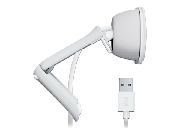 Cámara Web Logitech BRIO 100, Full HD 1080p, USB, Color Blanco.