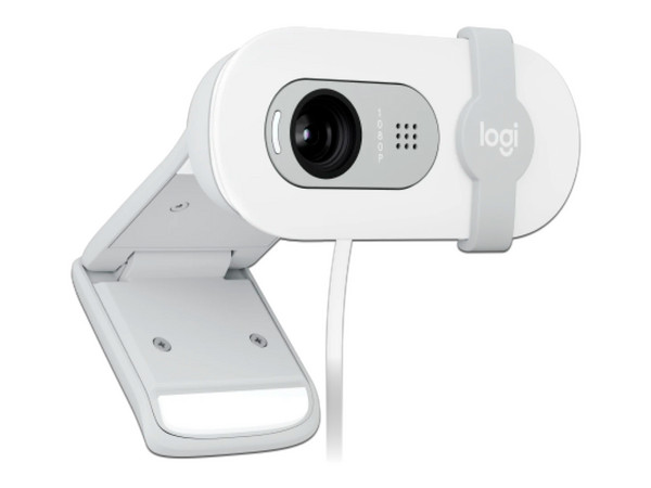 Cámara Web Logitech BRIO 100, Full HD 1080p, USB, Color Blanco.