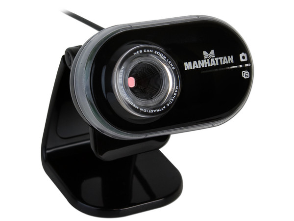 Cámara Web Manhattan Mega Cam con micrófono integrado, resolución de hasta 7.5MP por interpolación, USB