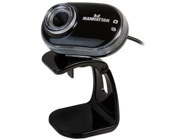 Cámara Web Manhattan Mega Cam con micrófono integrado, resolución de hasta 7.5MP por interpolación, USB