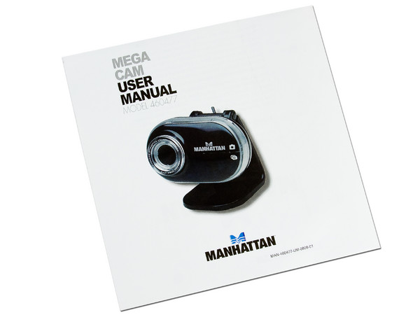 Cámara Web Manhattan Mega Cam con micrófono integrado, resolución de hasta 7.5MP por interpolación, USB