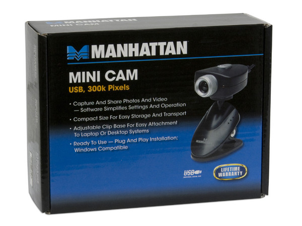 Cámara Web Manhattan MiniCam 300k, resolución 640x480, USB
