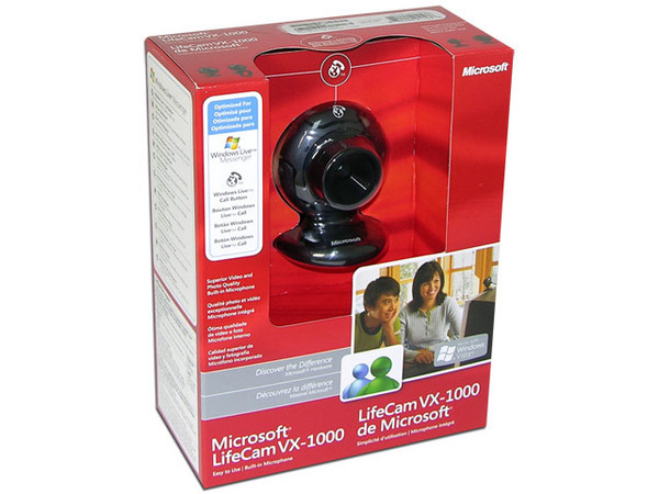 WebCam Microsoft LifeCam VX-1000, 640 x 480 a 30fps, Micrófono integrado, USB.