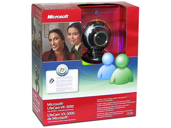 Webcam Microsoft LifeCam VX-3000, Microfono integrado. Interfase USB.
