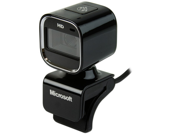 WebCam Microsoft LifeCam HD-6000 para Notebooks, HD 720p widescreen (16:9), USB.