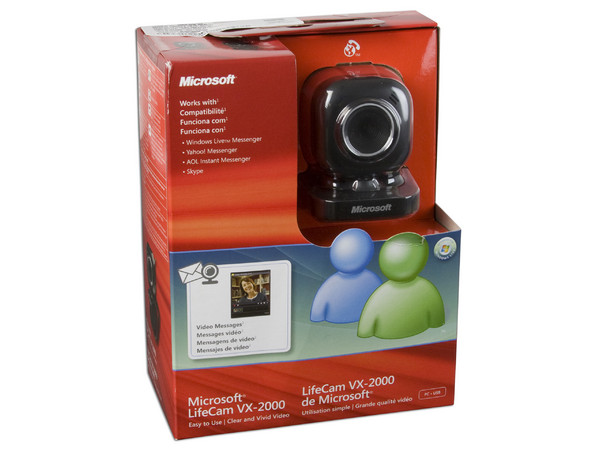 WebCam Microsoft LifeCam VX-2000, 1.3MP a 30fps, Micrófono integrado, USB.