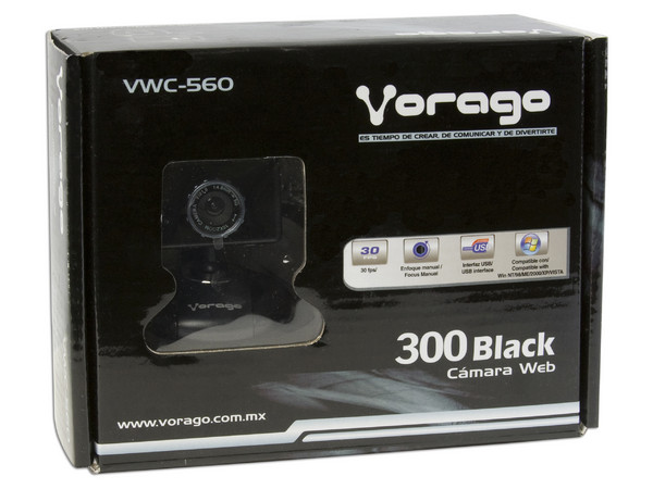 Cámara Web Vorago 300 Black, USB 2.0