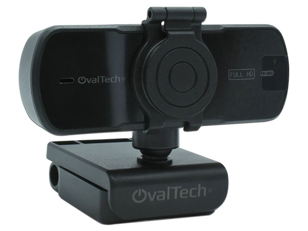 Cámara Web Ovaltech OV-WCAMHD, Transmisión en Full HD 1080p, USB, Micrófono. Color Negro