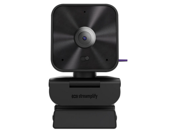 Cámara Web Streamplify CAM G de 4MP (2560 x 1440), Ángulo de Visión de 80 Grados, USB 2.0 tipo A, Micrófono Integrado. Color Negro.