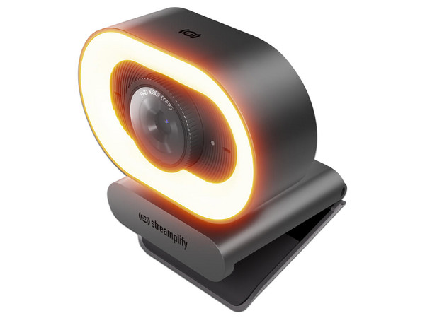 Cámara Web Streamplify CAM PLUS de 2MP (1920 x 1080), Ángulo de Visión de 80 Grados, USB 2.0 tipo A, Micrófono Integrado. Color Negro.
