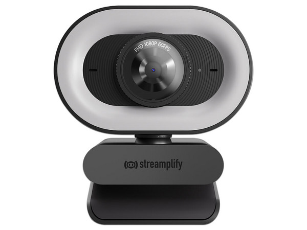 Cámara Web Streamplify CAM PLUS de 2MP (1920 x 1080), Ángulo de Visión de 80 Grados, USB 2.0 tipo A, Micrófono Integrado. Color Negro.
