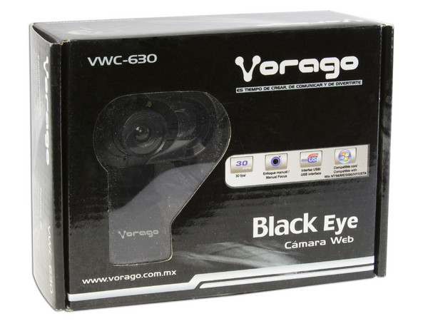 Cámara Web Vorago Black Eye, USB 2.0