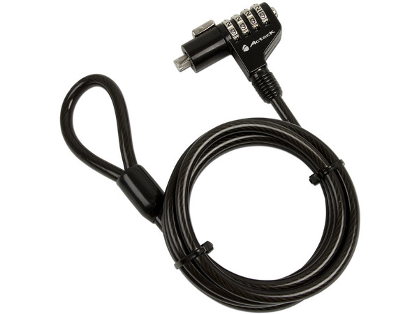 Candado de Seguridad con combinación Acteck LapLock, cable de 1.8 m.