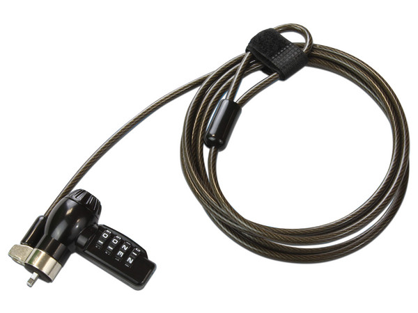 Candado de Seguridad EC Line EC-CF033, Combinación de 4 Dígitos, 1.8m. Color Negro.