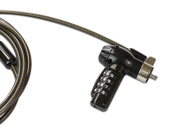 Candado de Seguridad EC Line EC-CF033, Combinación de 4 Dígitos, 1.8m. Color Negro.