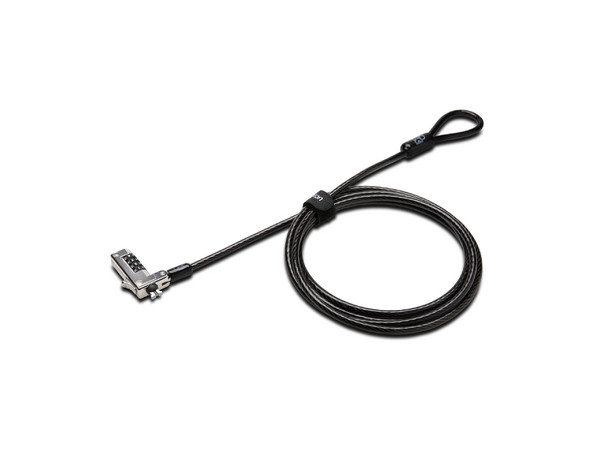 Candado para Laptop Kensington K60601WW, 1.8m, Cerradura de Combinación, Bloqueo K-Slot, Color Negro.