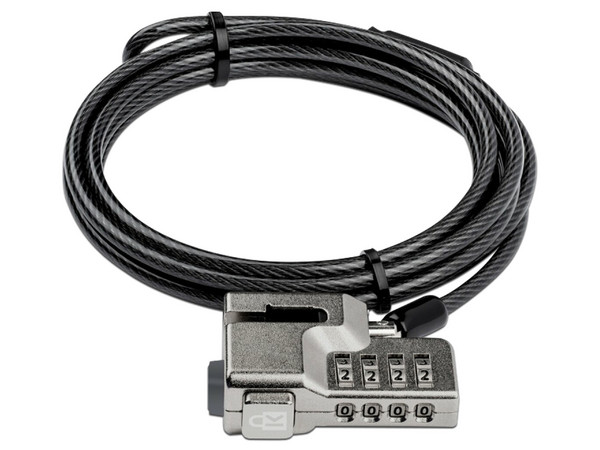 Candado de Seguridad Kensington K68130WW con Combinación para Surface Pro y Go, 1.8m. Color Negro.