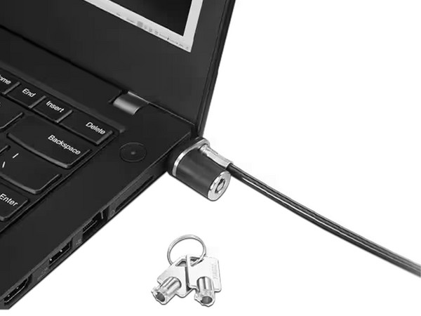 Candado de Seguridad Lenovo NanoSaver con Llave, 1.5m. Color Negro.