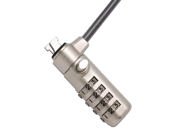 Candado de Seguridad Para Laptops Manhattan, Con Combinación, 1.8m. Color Gris.