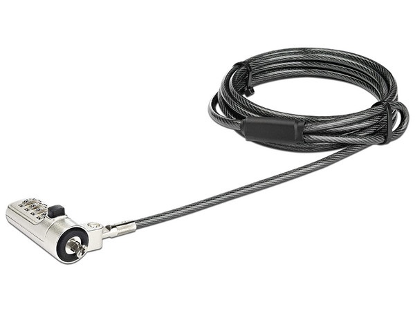 Cable de seguridad Startech para laptop con combinación de 4 dígitos para Ranuras Wedge.