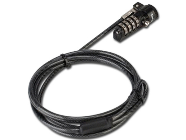Candado de seguridad Targus ASP61LA de combinación serializado. Color Negro